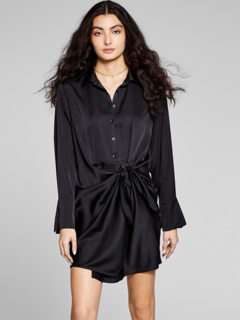 Rachel Parcell Tie Wrap Button Down Dress